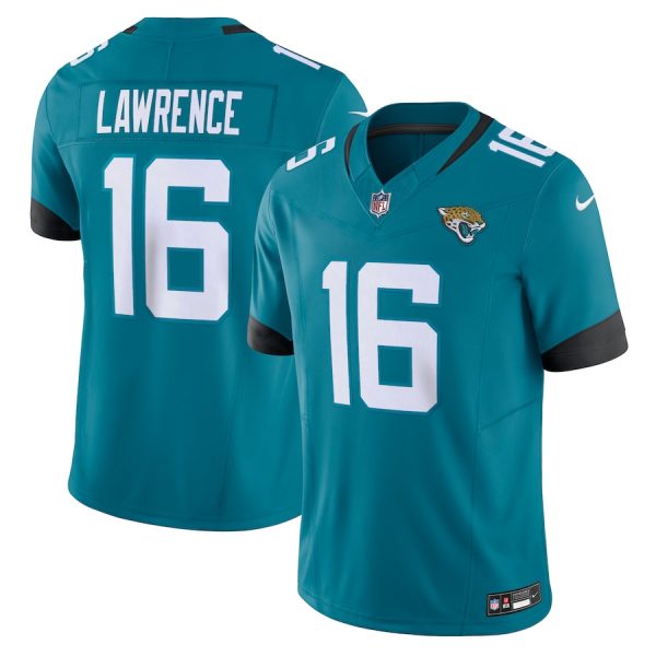 wholesale Jacksonville Jaguars #16 Trevor Lawrence Men's Teal Vapor F.U.S.E. Limited Jersey