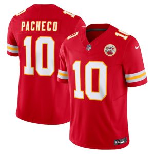 customized Kansas City Chiefs #10 Isiah Pacheco Men's Red Vapor F.U.S.E. Limited Jersey