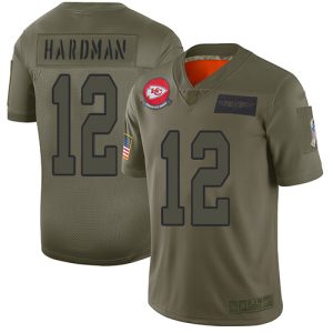 elite Kansas City Chiefs #12 Mecole Hardman Camo Men's Stitched NFL Limited 2019 Salute To Service Jersey