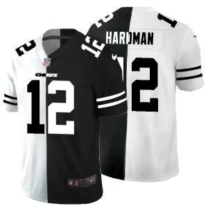 elite Kansas City Chiefs #12 Mecole Hardman Men's Black V White Peace Split Vapor Untouchable Limited NFL Jersey