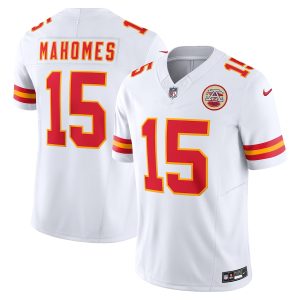 kansas city chiefs #15 patrick mahomes men's white vapor f.u.s.e. limited authentic jersey