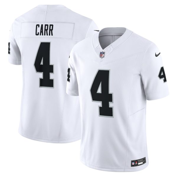 Las Vegas Raiders #4 Derek Carr Men's White Vapor F.U.S.E. Limited Jersey