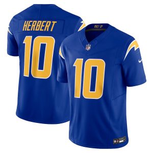 Los Angeles Chargers #10 Justin Herbert Men's Royal Vapor F.U.S.E. Limited Jersey