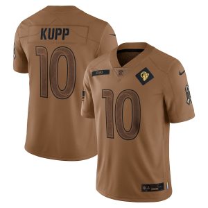 customized Los Angeles Rams #10 Cooper Kupp Men's 2023 Salute To Service Limited Jersey - Brown