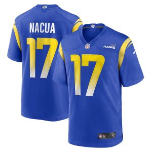 authentic Los Angeles Rams #17 Puka Nacua Men's Game NFL Jersey - Royal