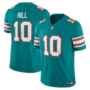 wholesale Miami Dolphins #10 Ttyreek Hill Men's Aqua Vapor F.U.S.E. Limited Jersey