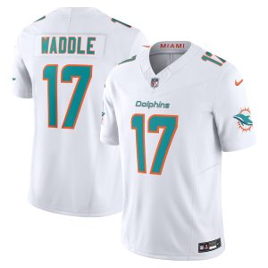 cheap Miami Dolphins #17 Jaylen Waddle Men's White Vapor F.U.S.E. Limited Jersey