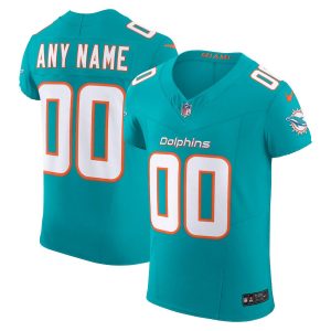 miami dolphins custom men's aqua vapor f.u.s.e. limited personalized jersey