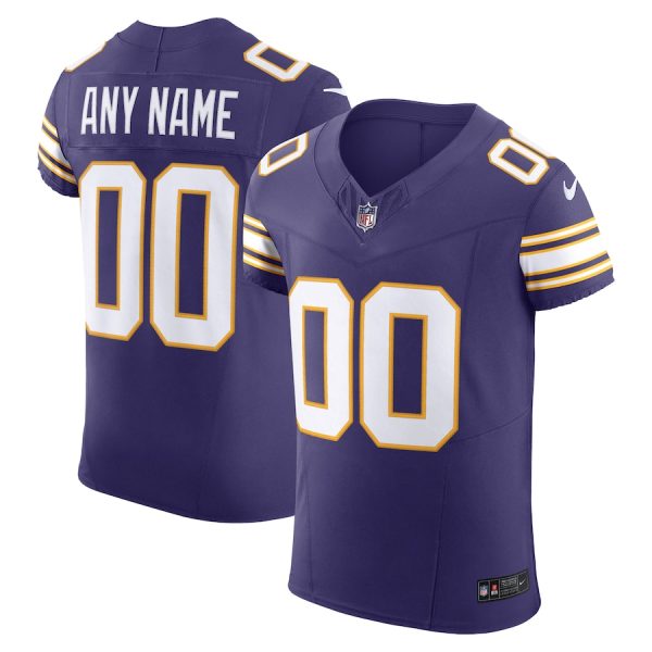 limited Minnesota Vikings Custom Men's Purple Vapor F.U.S.E. Limited Jersey