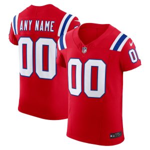 new england patriots custom men's red vapor f.u.s.e. limited youth jersey