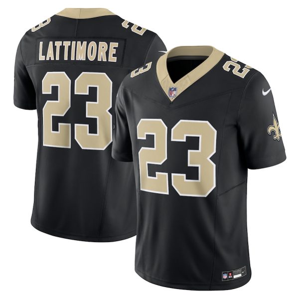 New Orleans Saints #23 Marshon Lattimore Men's Black Vapor F.U.S.E. Limited Jersey