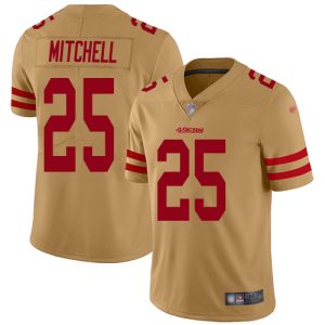 cheap 49ers #25 Elijah Mitchell Gold Men's Stitched NFL Limited Inverted Legend Jersey