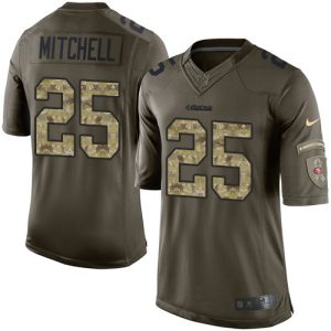 49ers #25 elijah mitchell green men's stitched nfl limited 2015 salute to service cheap jersey