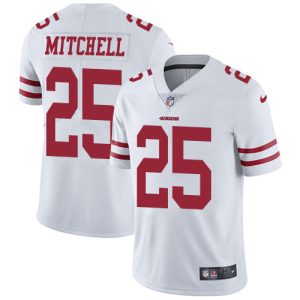 49ers #25 Elijah Mitchell White Men's Stitched NFL Vapor Untouchable Limited Jersey