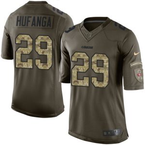 49ers #29 Talanoa Hufanga Green Men's Stitched NFL Limited 2015 Salute To Service Jersey