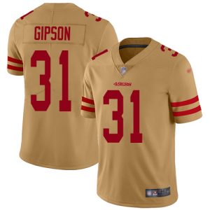 49ers #31 Tashaun Gipson Black Gold Youth Stitched NFL Limited Inverted Legend Jersey