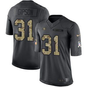 49ers #31 tashaun gipson black men's stitched nfl limited 2016 salute to service wholesale jersey