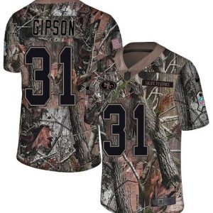 49ers #31 Tashaun Gipson Camo Youth Stitched NFL Limited Rush Realtree Jersey