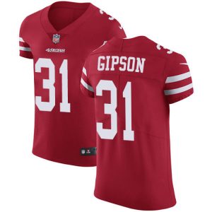 cheap 49ers #31 Tashaun Gipson Red Team Color Men's Stitched NFL Vapor Untouchable Elite Jersey