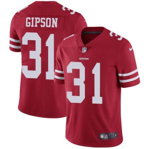 49ers #31 Tashaun Gipson Red Team Color Men's Stitched NFL Vapor Untouchable Limited Jersey