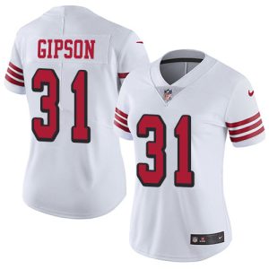 49ers #31 tashaun gipson white rush women's stitched nfl vapor untouchable limited youth jersey