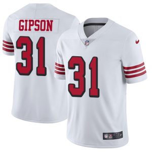 49ers #31 Tashaun Gipson White Rush Youth Stitched NFL Vapor Untouchable Limited Jersey