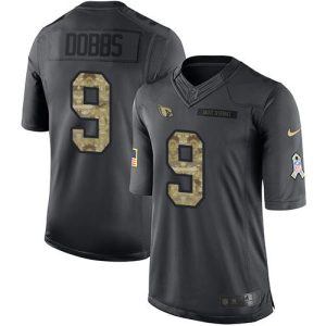 Cardinals #9 Joshua Dobbs Black Men's Stitched NFL Limited 2016 Salute to Service Jersey