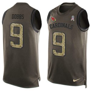 Cardinals #9 Joshua Dobbs Green Men's Stitched NFL Limited Salute To Service Tank Top Jersey