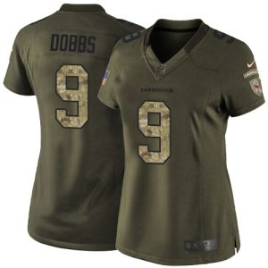 cardinals #9 joshua dobbs green women's stitched nfl limited 2015 salute to service cheap jersey