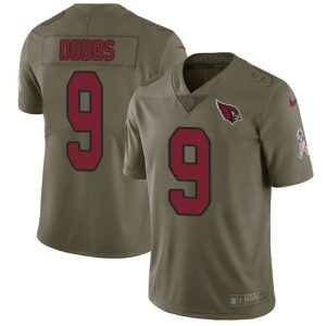 Cardinals #9 Joshua Dobbs Olive Men's Stitched NFL Limited 2017 Salute To Service Jersey