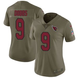 limited Cardinals #9 Joshua Dobbs Olive Women's Stitched NFL Limited 2017 Salute To Service Jersey