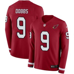 Cardinals #9 Joshua Dobbs Red Team Color Men's Stitched NFL Limited Therma Long Sleeve Jersey