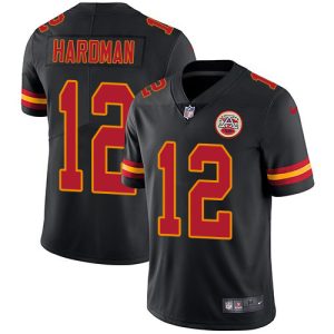 Chiefs #12 Mecole Hardman Black Men's Stitched NFL Limited Rush Jersey