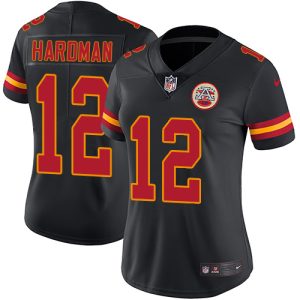 Chiefs #12 Mecole Hardman Black Women's Stitched NFL Limited Rush Jersey