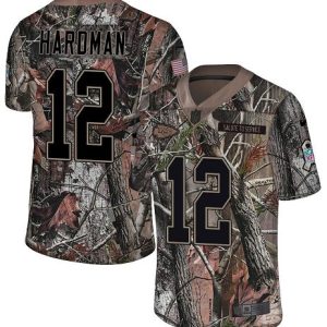 chiefs #12 mecole hardman camo men's stitched nfl limited rush realtree elite jersey