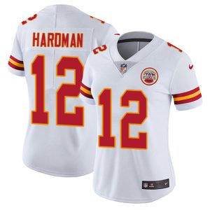 cheap Chiefs #12 Mecole Hardman White Women's Stitched NFL Vapor Untouchable Limited Jersey