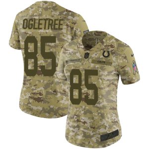 colts #85 andrew ogletree camo women's stitched nfl limited 2018 salute to service wholesale jersey