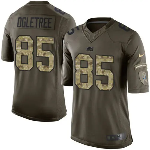 Colts #85 Andrew Ogletree Green Men's Stitched NFL Limited 2015 Salute to Service Jersey