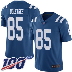 Colts #85 Andrew Ogletree Royal Blue Team Color Youth Stitched NFL 100th Season Vapor Limited Jersey