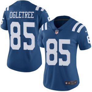 colts #85 andrew ogletree royal blue women's stitched nfl limited rush wholesale jersey