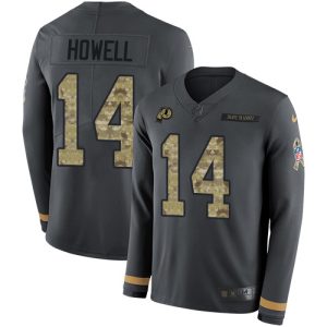 commanders #14 sam howell anthracite salute to service men's stitched nfl limited therma long sleeve authentic jersey