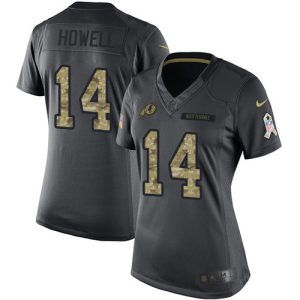 elite Commanders #14 Sam Howell Black Women's Stitched NFL Limited 2016 Salute to Service Jersey