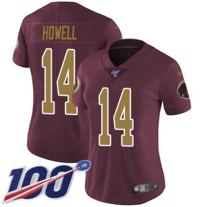 Commanders #14 Sam Howell Burgundy Red Alternate Women's Stitched NFL 100th Season Vapor Limited Jersey