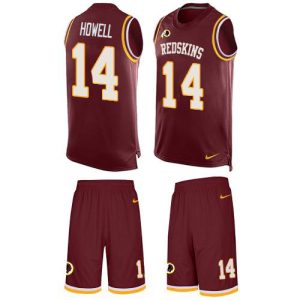 Commanders #14 Sam Howell Burgundy Red Team Color Men's Stitched NFL Limited Tank Top Suit Jersey