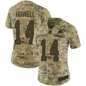 Commanders #14 Sam Howell Camo Women's Stitched NFL Limited 2018 Salute to Service Jersey