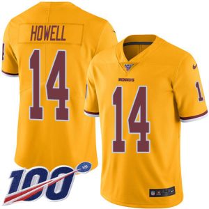 commanders #14 sam howell gold men's stitched nfl limited rush 100th season cheap jersey