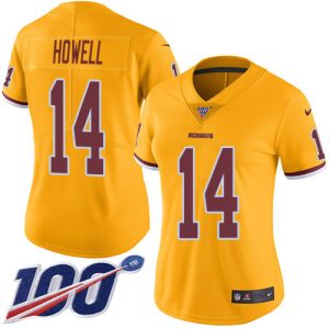 cheap Commanders #14 Sam Howell Gold Women's Stitched NFL Limited Rush 100th Season Jersey