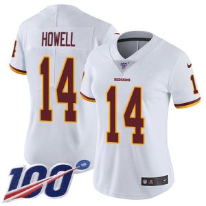 customized Commanders #14 Sam Howell White Women's Stitched NFL 100th Season Vapor Limited Jersey