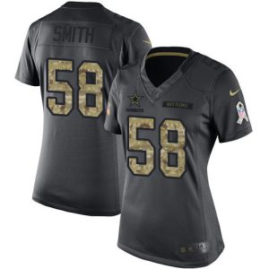 cowboys #58 mazi smith black women's stitched nfl limited 2016 salute to service wholesale jersey