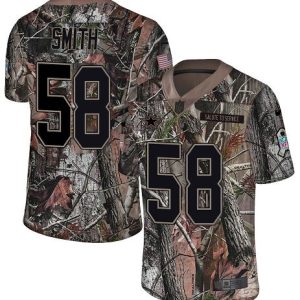 Cowboys #58 Mazi Smith Camo Men's Stitched NFL Limited Rush Realtree Jersey